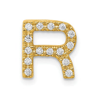 Load image into Gallery viewer, 14K  Diamond Letter R Initial Charm
