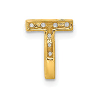 Load image into Gallery viewer, 14K  Diamond Letter T Initial Charm
