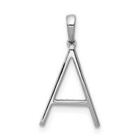 Load image into Gallery viewer, 14K White Gold Diamond Letter A Initial Pendant
