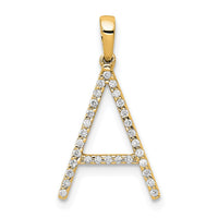 Load image into Gallery viewer, 14K Diamond Letter A Initial Pendant
