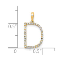Load image into Gallery viewer, 14K Diamond Letter D Initial Pendant
