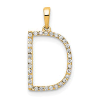 Load image into Gallery viewer, 14K Diamond Letter D Initial Pendant

