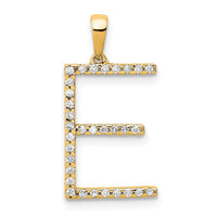 Load image into Gallery viewer, 14K Diamond Letter E Initial Pendant
