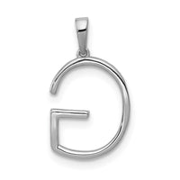 Load image into Gallery viewer, 14K White Gold Diamond Letter G Initial Pendant

