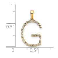 Load image into Gallery viewer, 14K Diamond Letter G Initial Pendant
