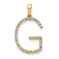 Load image into Gallery viewer, 14K Diamond Letter G Initial Pendant
