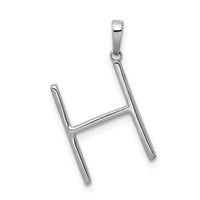 Load image into Gallery viewer, 14K White Gold Diamond Letter H Initial Pendant
