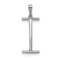 Load image into Gallery viewer, 14K White Gold Diamond Letter I Initial Pendant
