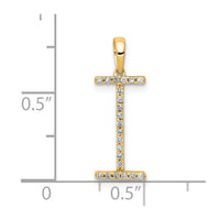 Load image into Gallery viewer, 14K Diamond Letter I Initial Pendant
