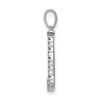 Load image into Gallery viewer, 14K White Gold Diamond Letter J Initial Pendant
