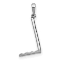 Load image into Gallery viewer, 14K White Gold Diamond Letter L Initial Pendant
