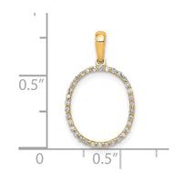 Load image into Gallery viewer, 14K Diamond Letter O Initial Pendant
