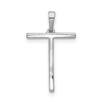 Load image into Gallery viewer, 14K White Gold Diamond Letter T Initial Pendant
