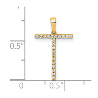 Load image into Gallery viewer, 14K Diamond Letter T Initial Pendant
