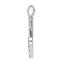 Load image into Gallery viewer, 14K White Gold Diamond Letter W Initial Pendant

