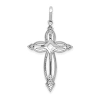 Load image into Gallery viewer, 14k White Gold 1/3ct. Diamond Fancy Cross Pendant
