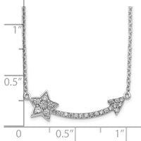 Load image into Gallery viewer, 14k White Gold Diamond Star and Arrow Pendant Necklace
