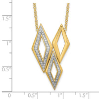 Load image into Gallery viewer, 14k Polished Fancy Diamond 18in Necklace
