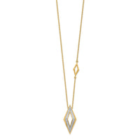 Load image into Gallery viewer, 14k Polished Fancy Diamond 18in Necklace
