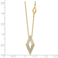 Load image into Gallery viewer, 14k Polished Fancy Diamond 18in Necklace
