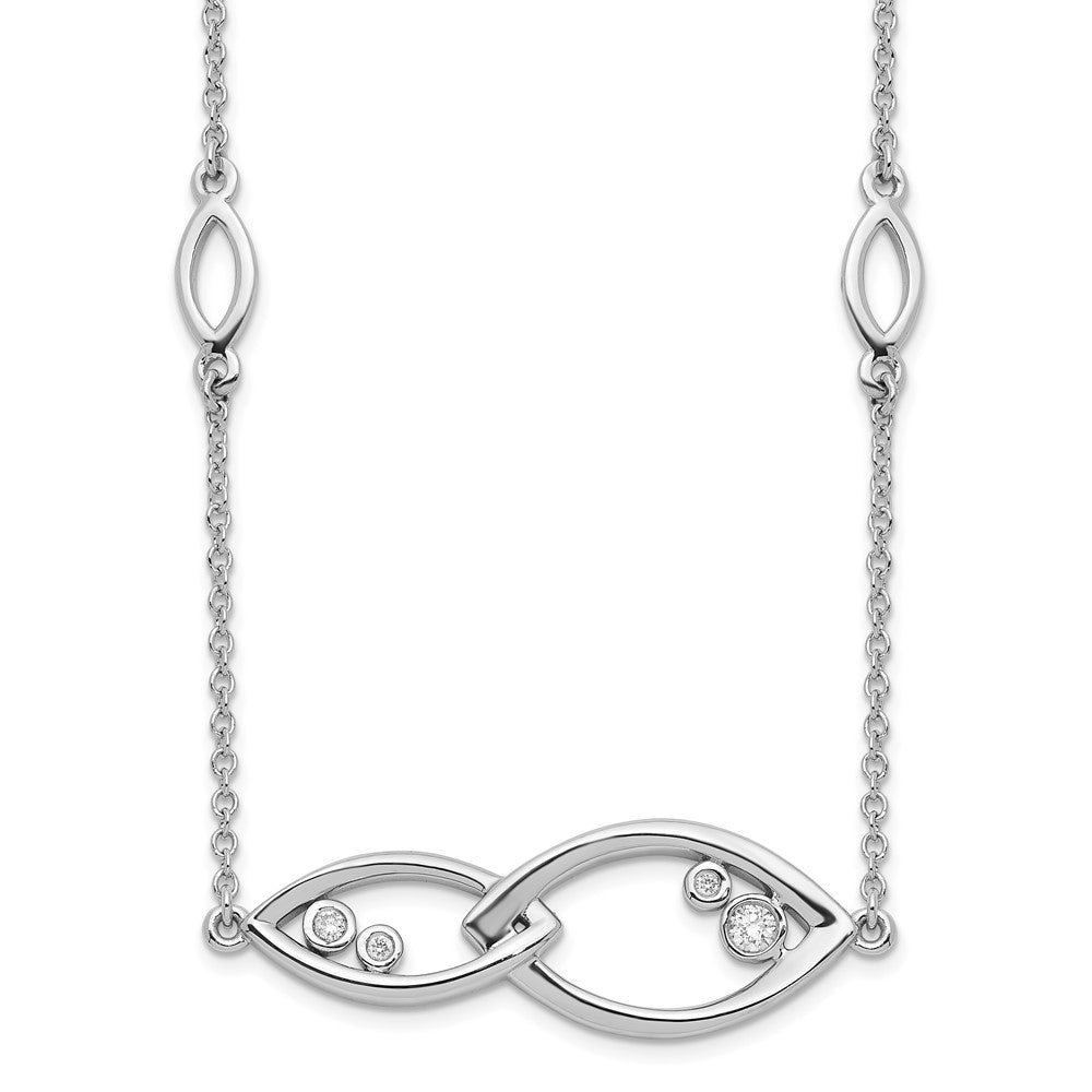 14k White Gold Fancy Dia. 18in Necklace
