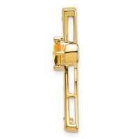 Load image into Gallery viewer, 14k Citrine and Diamond Cross Chain Slide
