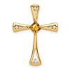 14k Citrine and Diamond Cross Chain Slide