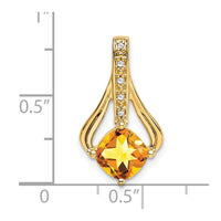 Load image into Gallery viewer, 14k Citrine and Diamond Pendant
