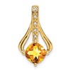 14k Citrine and Diamond Pendant