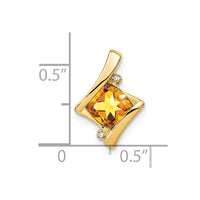 Load image into Gallery viewer, 14k Citrine and Diamond Pendant
