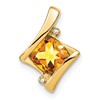 14k Citrine and Diamond Pendant