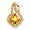 14k Citrine and Diamond Pendant