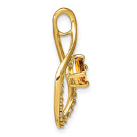 Load image into Gallery viewer, 14k Citrine and Diamond Pendant
