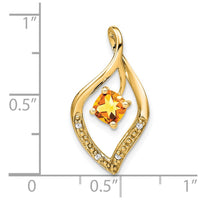 Load image into Gallery viewer, 14k Citrine and Diamond Pendant

