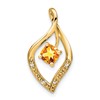 14k Citrine and Diamond Pendant
