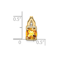Load image into Gallery viewer, 14k Citrine and Diamond Pendant
