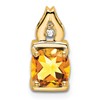14k Citrine and Diamond Pendant