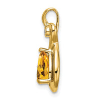 Load image into Gallery viewer, 14k Pear Citrine and Diamond Pendant

