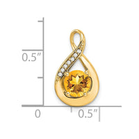 Load image into Gallery viewer, 14k Citrine and Diamond Pendant
