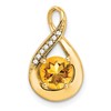 14k Citrine and Diamond Pendant