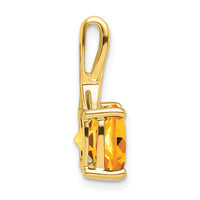 Load image into Gallery viewer, 14k Cushion Citrine and Diamond Pendant
