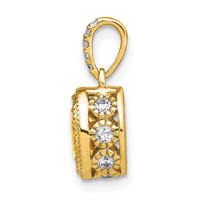 Load image into Gallery viewer, 14k Oval Citrine and Diamond Pendant
