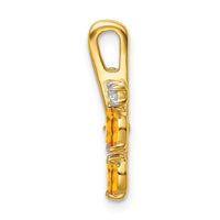 Load image into Gallery viewer, 14k Citrine and Diamond Leaves Pendant
