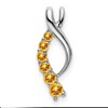14k White Gold Citrine Journey Chain Slide