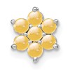 14k White Gold Citrine Floral Chain Slide