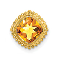 Load image into Gallery viewer, 14k Cushion Citrine Chain Slide
