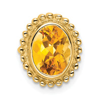 Load image into Gallery viewer, 14k Oval Citrine Chain Slide
