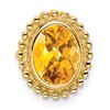 14k Oval Citrine Chain Slide