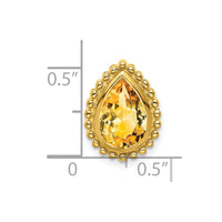 Load image into Gallery viewer, 14k Pear Citrine Chain Slide
