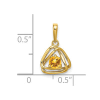 Load image into Gallery viewer, 14k Citrine Triangle Pendant
